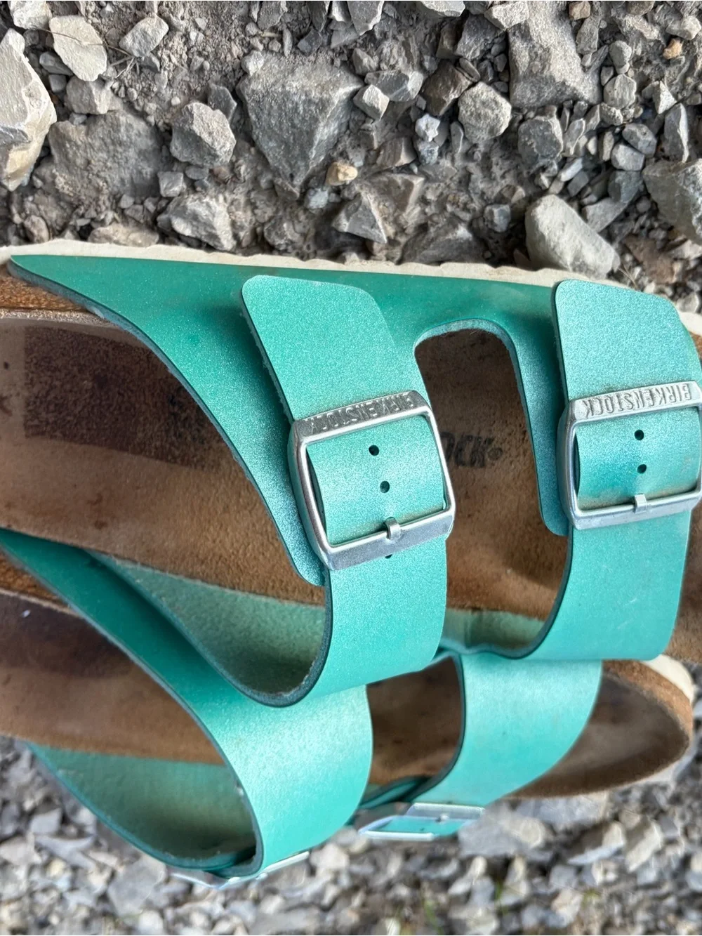 Birkenstock Womens Arizona Two-Strap Sandals - Teal - size 41